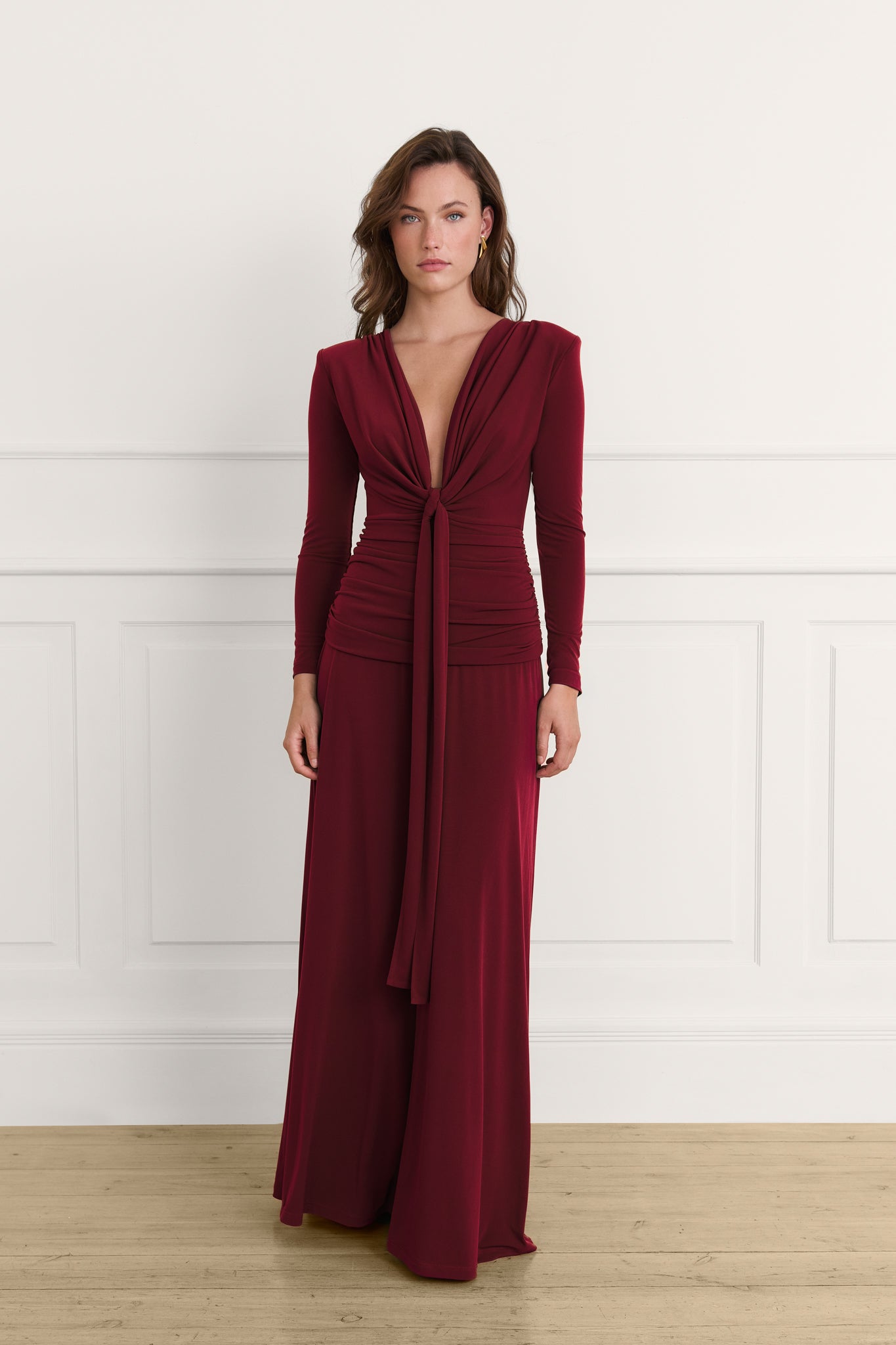 Vestido Rosalie rojo oscuro