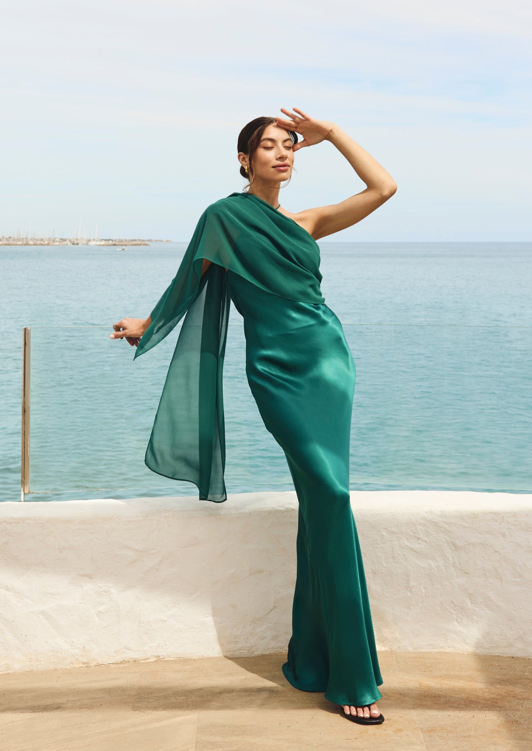 Vestido Capri verde esmeralda - Main Image