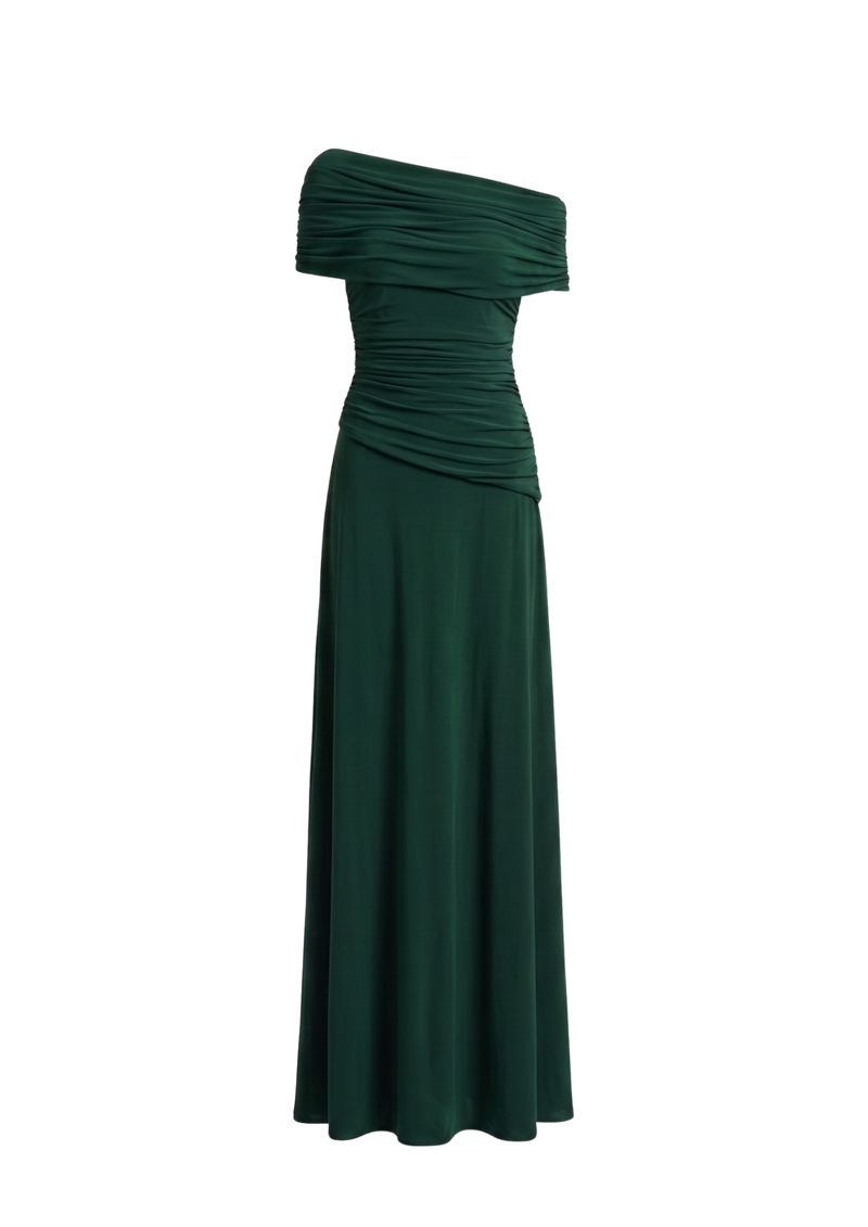 Vestido Vittoria verde oscuro