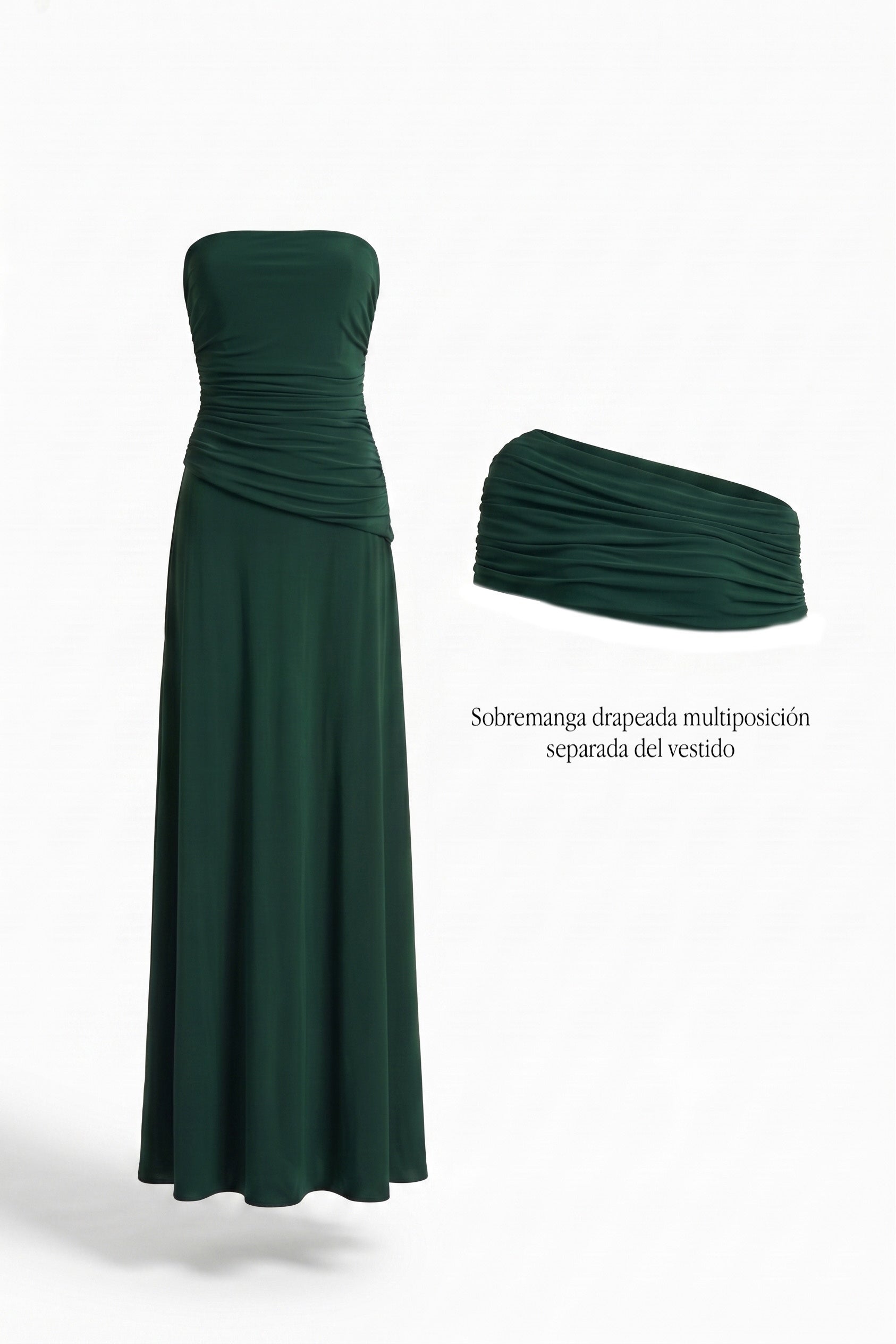 Vestido Vittoria verde oscuro