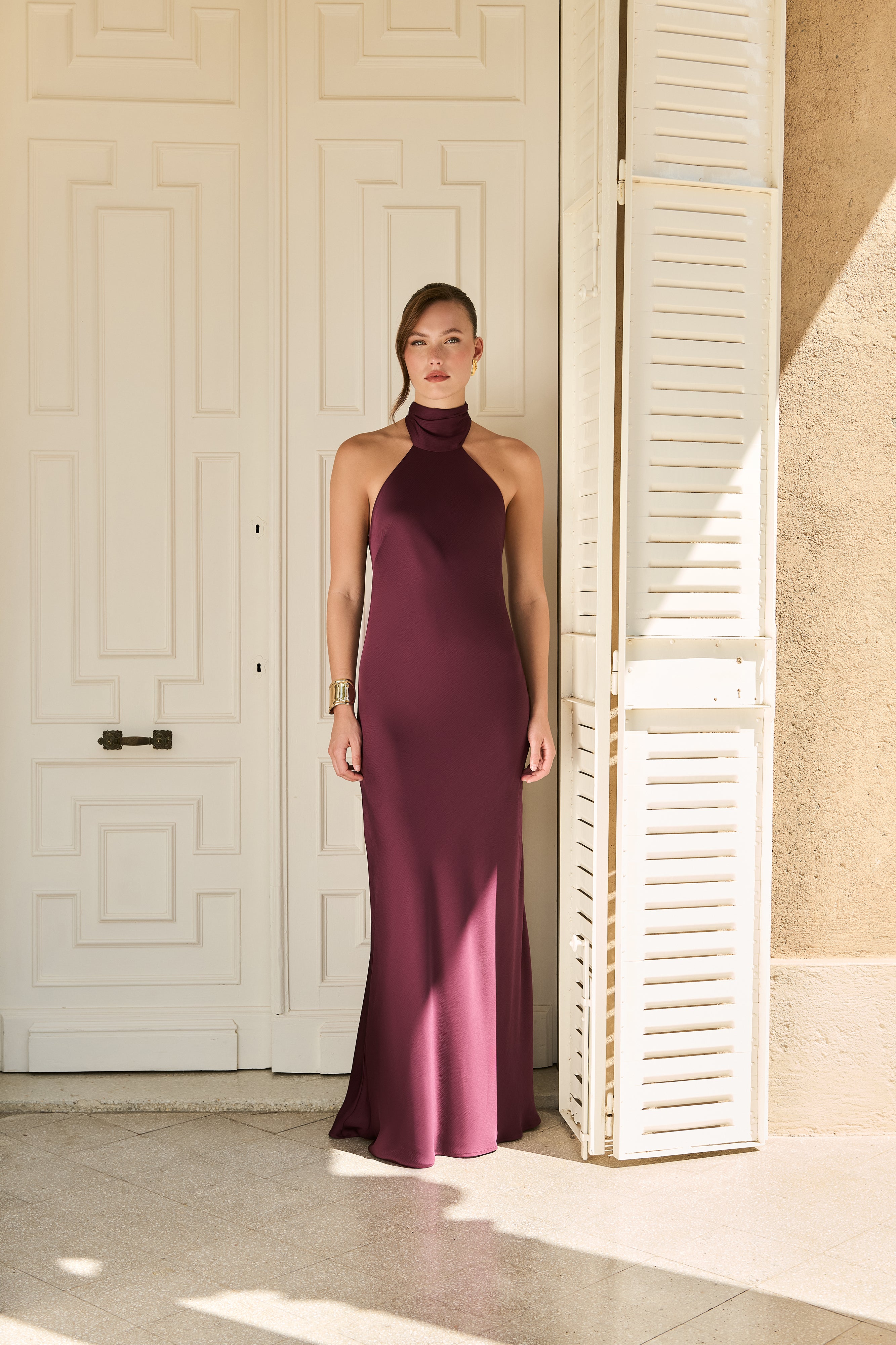 Vestido Stella burgundy