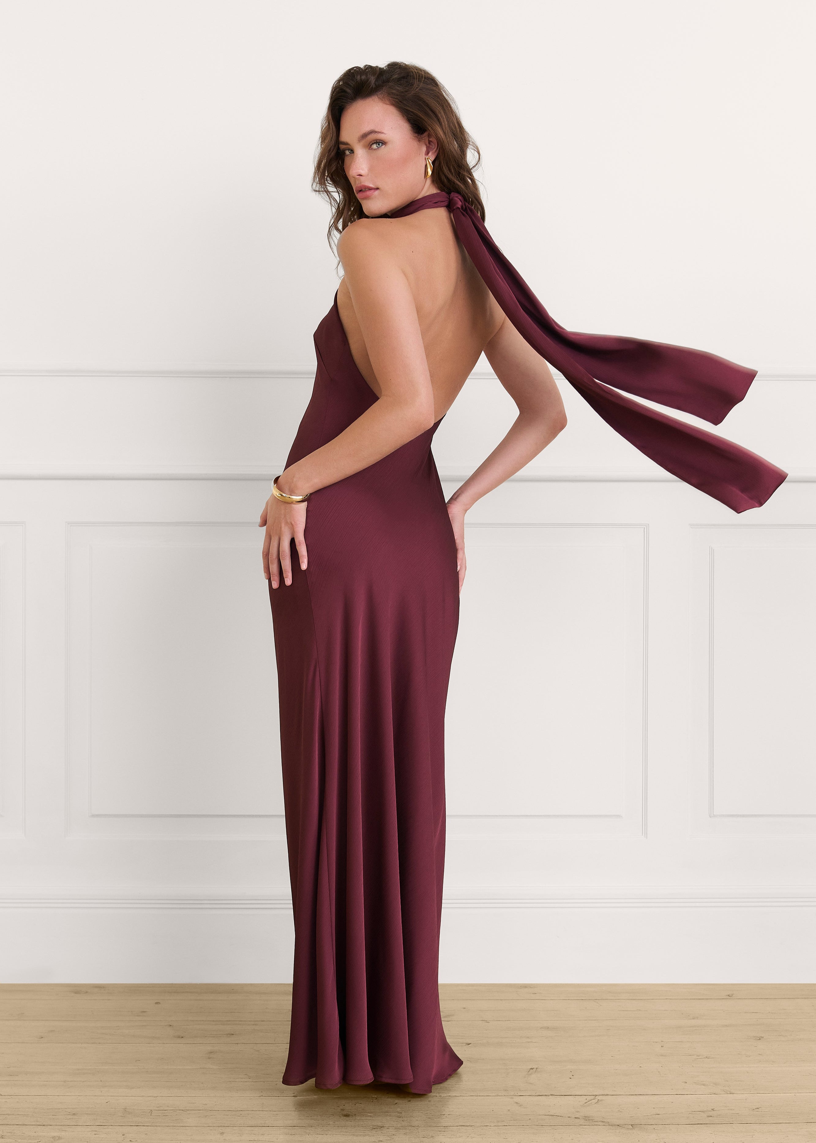 Vestido Stella burgundy