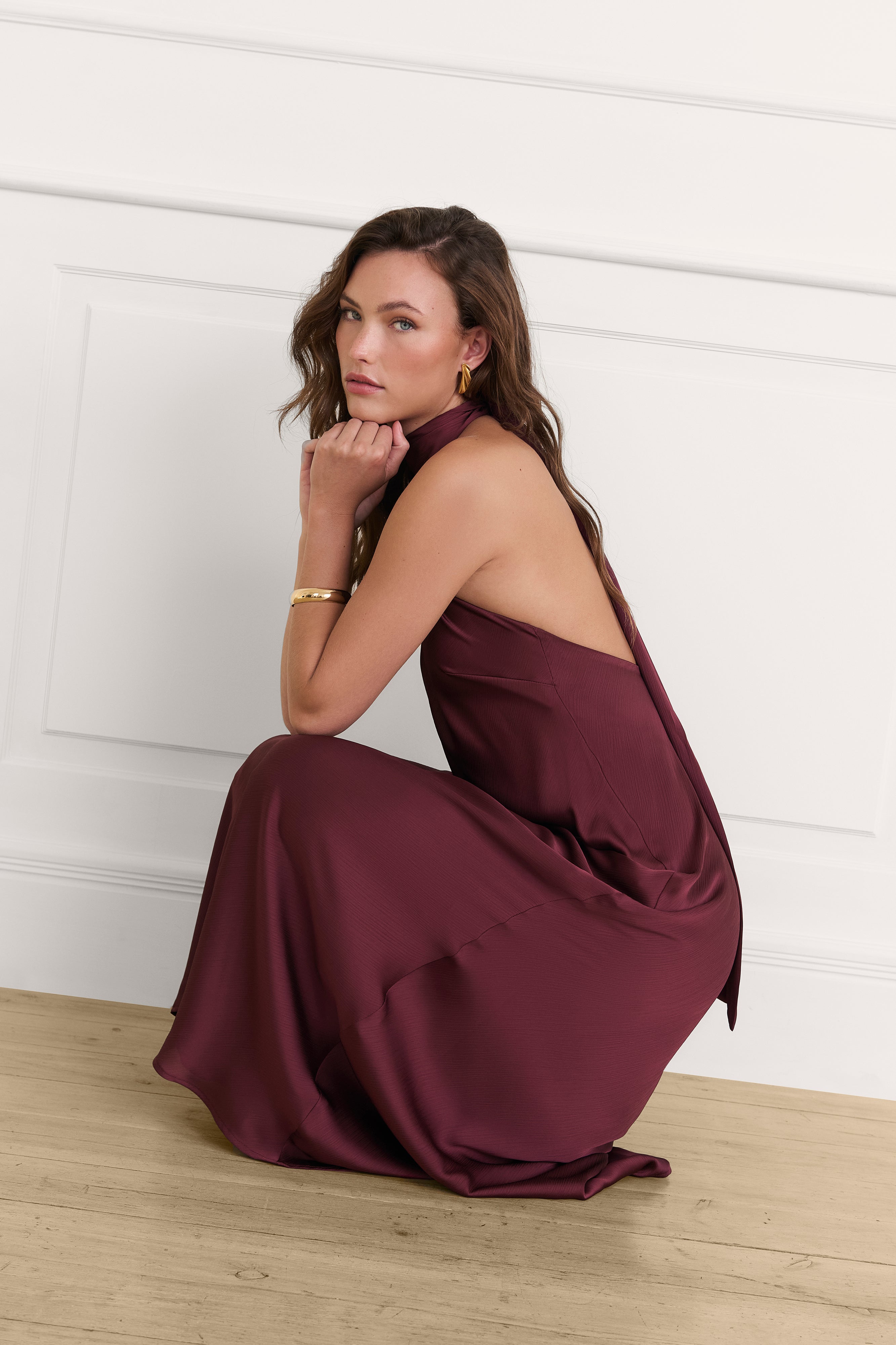 Vestido Stella burgundy