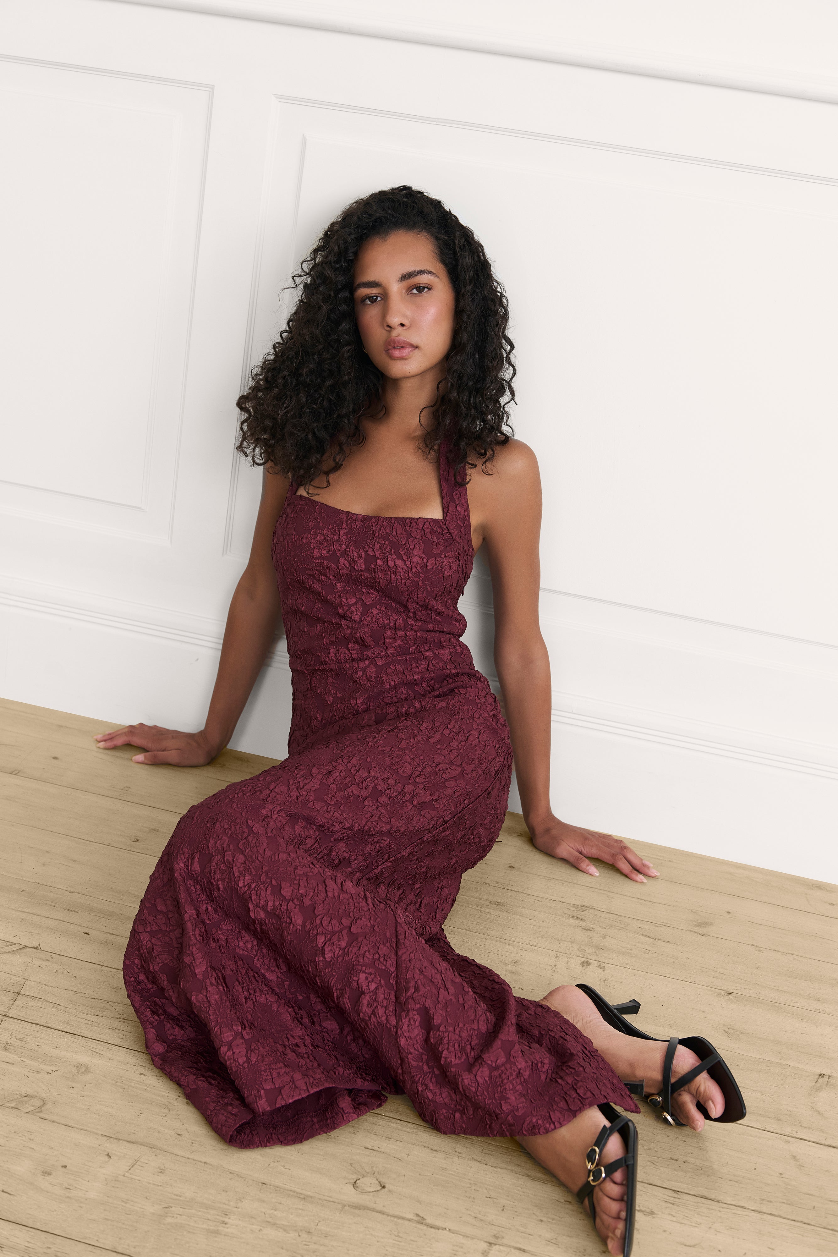 Vestido Allegra burgundy