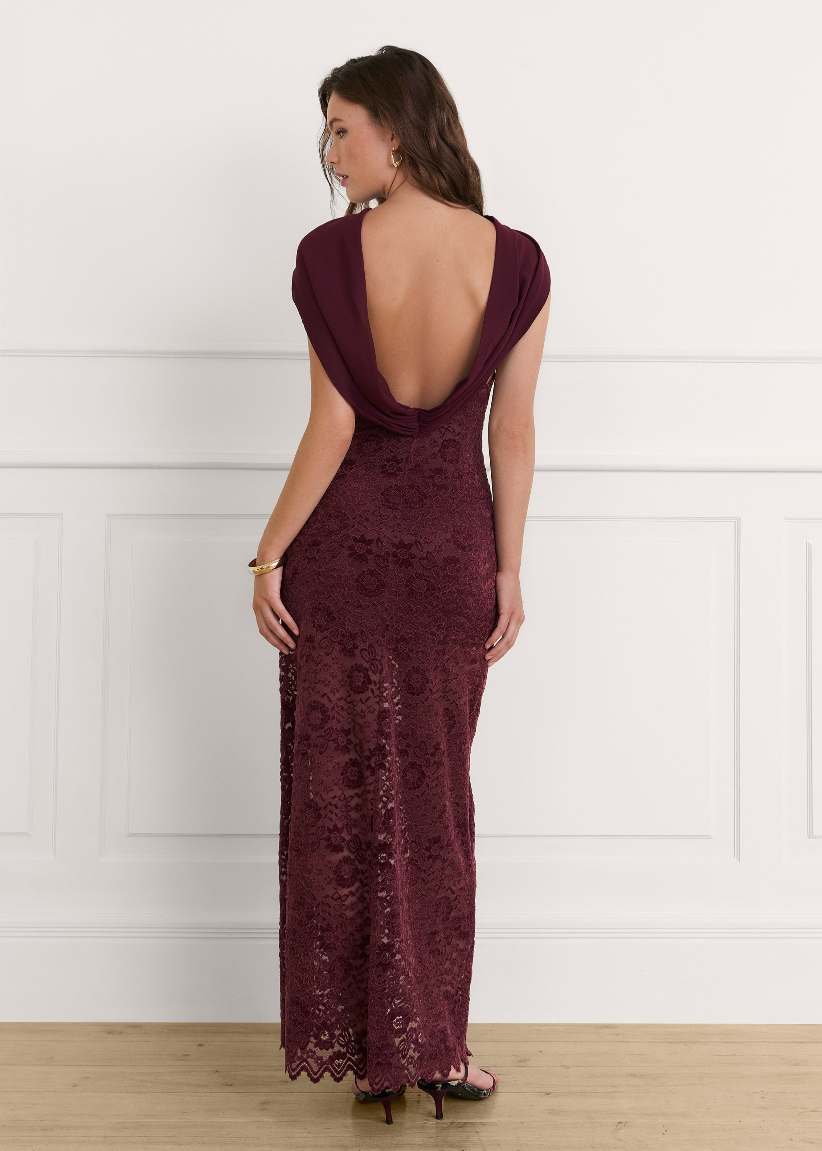 Vestido Francesca burgundy