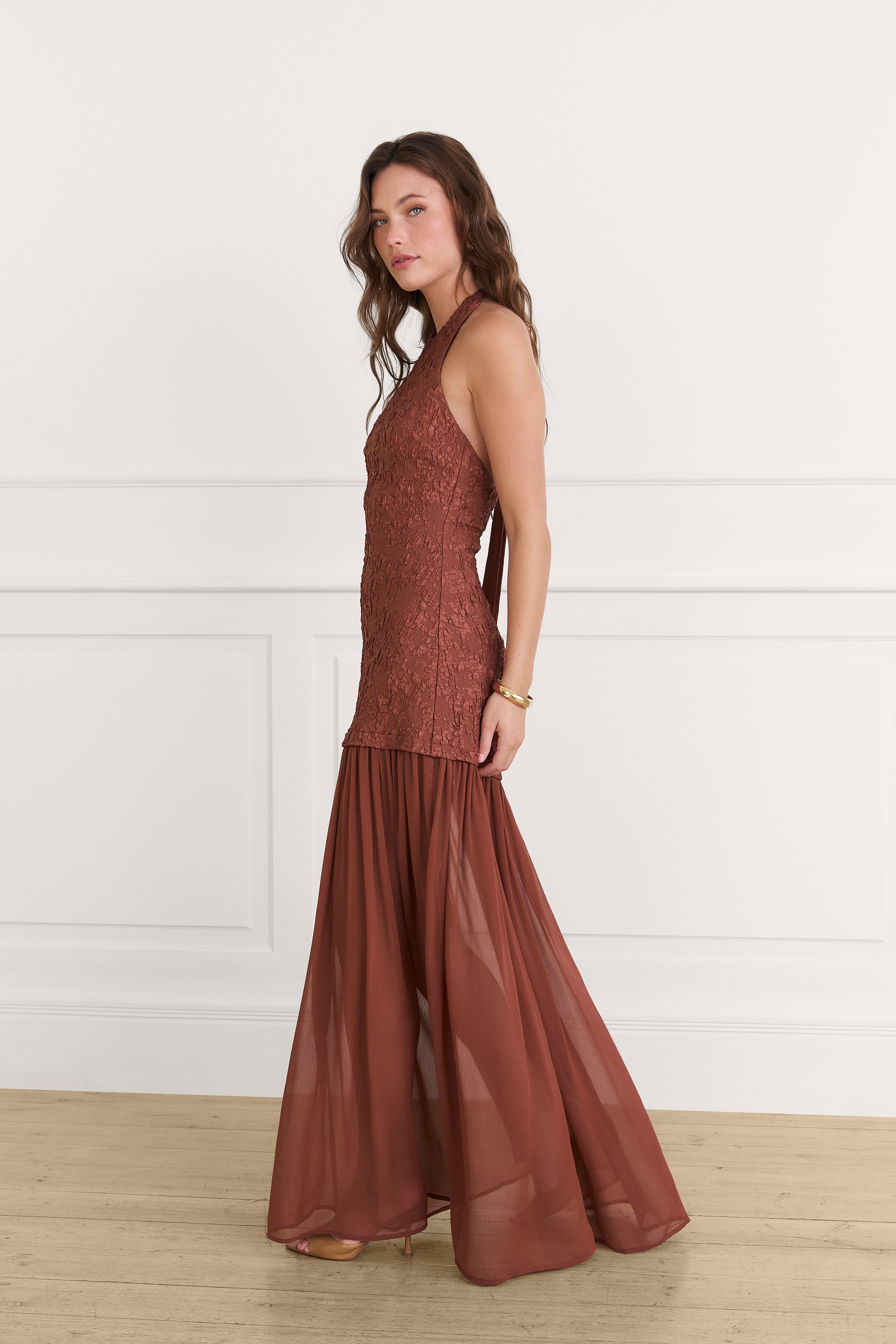 Vestido Juliette terracota