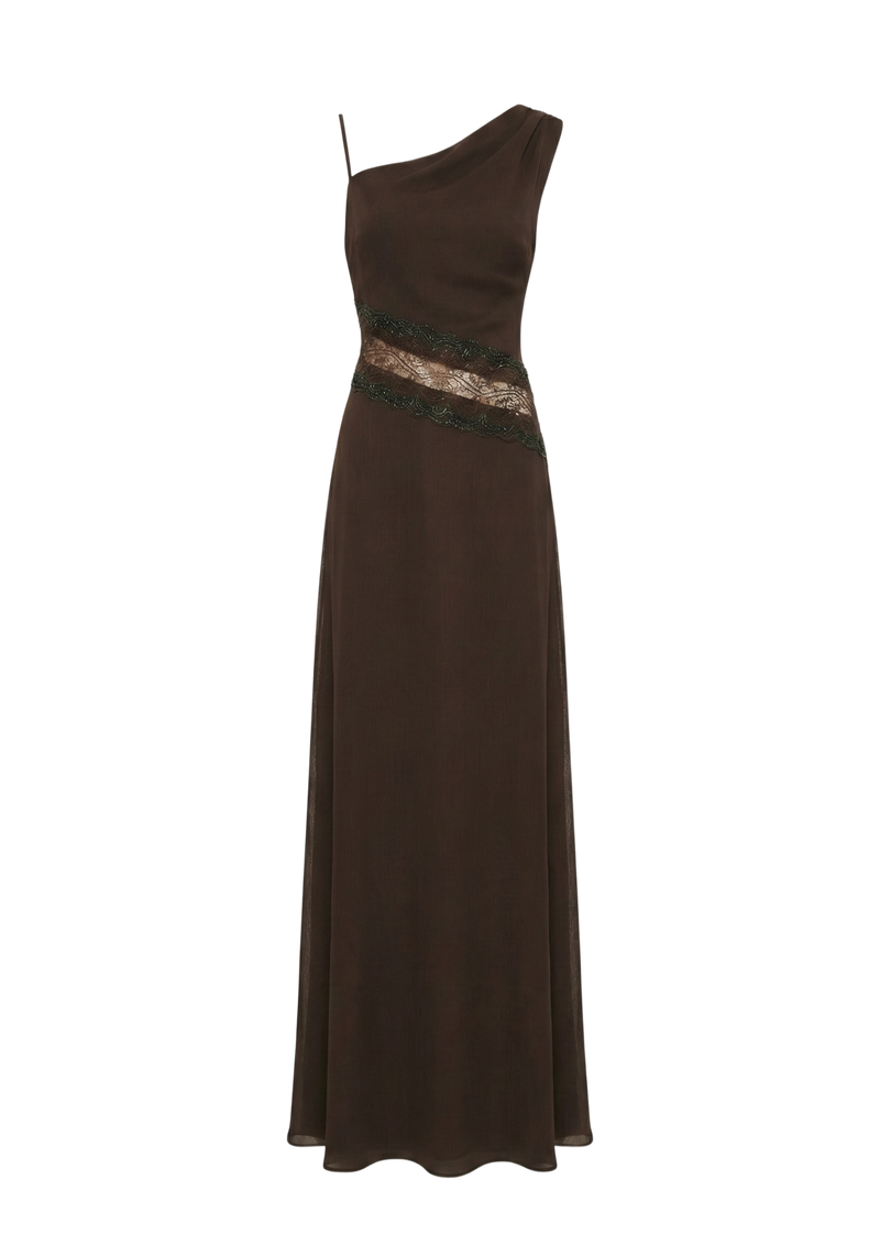 Valerie dress in chocolate brown
