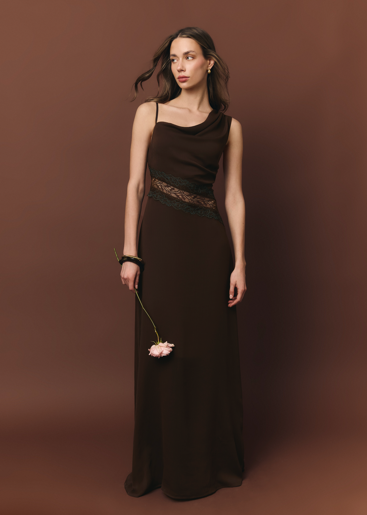 Vestido Valerie marrón chocolate