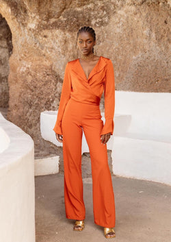 Bianca  trousers in burnt orange