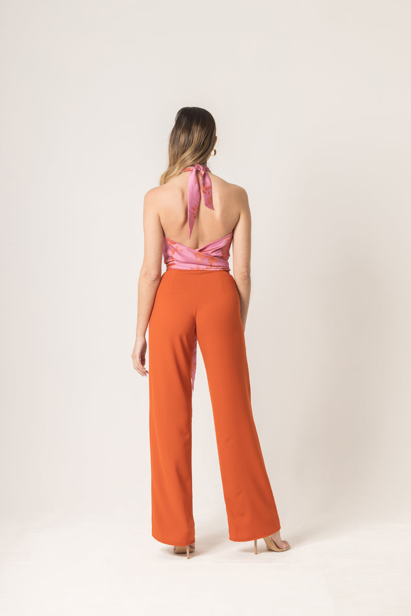 Bianca  trousers in burnt orange